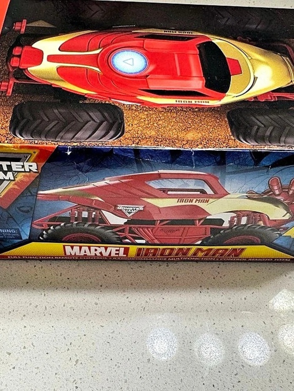 Monster Jam Marvel Iron Man 1:24 Scale RC Monster Truck Red & Yellow